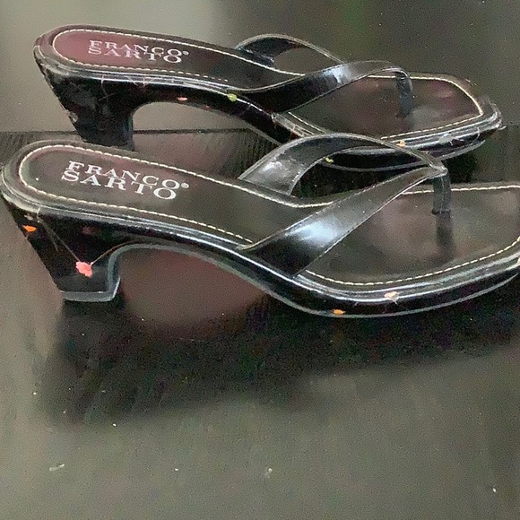 Franco Sarto black heeled sandal size 7 - Picture 4 of 6